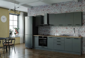 Кухонный гарнитур Антрацит-2800 столешница 38 мм в Пыть-Яхе - pyt-yah.mebel-tymen.ru | фото