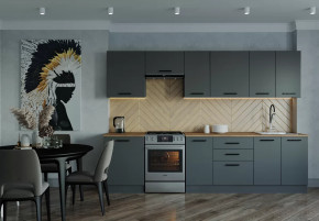Кухонный гарнитур Антрацит-3000 столешница 38 мм в Пыть-Яхе - pyt-yah.mebel-tymen.ru | фото