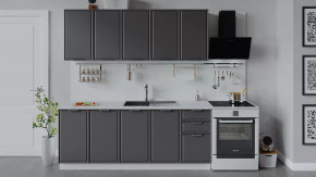 Кухонный гарнитур «Белладжио» длиной 200 см Белый, Софт графит в Пыть-Яхе - pyt-yah.mebel-tymen.ru | фото