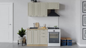 Кухонный гарнитур «Бьянка» длиной 160 см Дуб крафт золотой/Дуб ваниль в Пыть-Яхе - pyt-yah.mebel-tymen.ru | фото