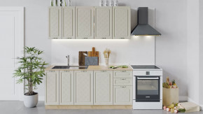 Кухонный гарнитур «Бьянка» длиной 180 см Дуб крафт золотой/Дуб ваниль в Пыть-Яхе - pyt-yah.mebel-tymen.ru | фото