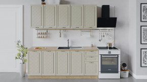 Кухонный гарнитур «Бьянка» длиной 200 см Дуб крафт золотой/Дуб ваниль в Пыть-Яхе - pyt-yah.mebel-tymen.ru | фото