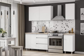 Кухонный гарнитур Денвер 1,6м Серия 2 SAFE Белый/Дуб Сонома в Пыть-Яхе - pyt-yah.mebel-tymen.ru | фото