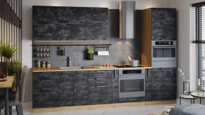 Кухонный гарнитур «Детройт» №2 Дуб крафт золотой/Угольный Камень в Пыть-Яхе - pyt-yah.mebel-tymen.ru | фото