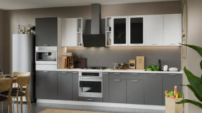 Кухонный гарнитур «Габриэлла» №12 Белый/Сноу/Титан в Пыть-Яхе - pyt-yah.mebel-tymen.ru | фото