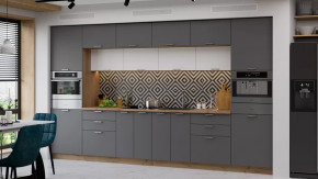 Кухонный гарнитур «Габриэлла» №14 Дуб Крафт золотой, Сноу, Титан в Пыть-Яхе - pyt-yah.mebel-tymen.ru | фото