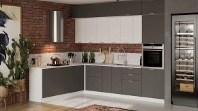 Кухонный гарнитур «Габриэлла» №15 Белый, Сноу, Титан в Пыть-Яхе - pyt-yah.mebel-tymen.ru | фото