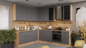 Кухонный гарнитур «Габриэлла» №25 Дуб Крафт золотой, Титан в Пыть-Яхе - pyt-yah.mebel-tymen.ru | фото