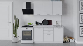 Кухонный гарнитур «Габриэлла» длиной 150 см Белый/Сноу в Пыть-Яхе - pyt-yah.mebel-tymen.ru | фото