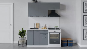 Кухонный гарнитур «Габриэлла» длиной 160 см Белый/Титан в Пыть-Яхе - pyt-yah.mebel-tymen.ru | фото