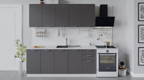 Кухонный гарнитур «Габриэлла» длиной 200 см Белый/Муссон в Пыть-Яхе - pyt-yah.mebel-tymen.ru | фото