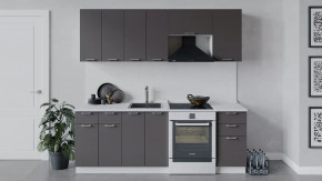 Кухонный гарнитур «Габриэлла» длиной 220 см Белый/Муссон в Пыть-Яхе - pyt-yah.mebel-tymen.ru | фото