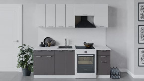 Кухонный гарнитур «Габриэлла» длиной 220 см Белый/Сноу/Муссон в Пыть-Яхе - pyt-yah.mebel-tymen.ru | фото