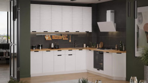 Кухонный гарнитур «Гренада» №14 Белый, Холст Белый в Пыть-Яхе - pyt-yah.mebel-tymen.ru | фото