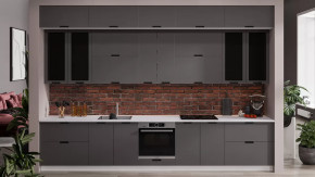 Кухонный гарнитур «Гренада» №19 Белый, Холст Вулкан в Пыть-Яхе - pyt-yah.mebel-tymen.ru | фото