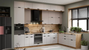 Кухонный гарнитур «Гренада» №24 Дуб Крафт золотой, Холст мокко, Холст латте в Пыть-Яхе - pyt-yah.mebel-tymen.ru | фото