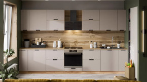 Кухонный гарнитур «Гренада» №8 Дуб Крафт золотой, Холст латте в Пыть-Яхе - pyt-yah.mebel-tymen.ru | фото