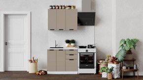 Кухонный гарнитур «Гренада» стандартный Белый, Холст латте в Пыть-Яхе - pyt-yah.mebel-tymen.ru | фото