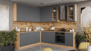 Кухонный гарнитур «Кимберли» №14 Дуб Крафт золотой, Титан в Пыть-Яхе - pyt-yah.mebel-tymen.ru | фото