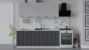 Кухонный гарнитур «Кимберли» длиной 200 см Белый, Сноу, Титан в Пыть-Яхе - pyt-yah.mebel-tymen.ru | фото