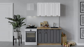 Кухонный гарнитур «Лина» длиной 120 см Дуб крафт золотой/Графит в Пыть-Яхе - pyt-yah.mebel-tymen.ru | фото