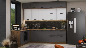 Кухонный гарнитур «Лорас» №2 Дуб Крафт золотой, Холст белый, Холст вулкан в Пыть-Яхе - pyt-yah.mebel-tymen.ru | фото