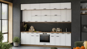 Кухонный гарнитур «Лорас» №5 Дуб Крафт золотой, Холст белый в Пыть-Яхе - pyt-yah.mebel-tymen.ru | фото