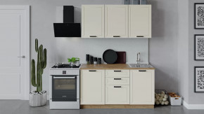 Кухонный гарнитур «Лорас» длиной 150 см Дуб крафт золотой/Холст брюле в Пыть-Яхе - pyt-yah.mebel-tymen.ru | фото