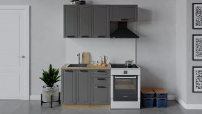 Кухонный гарнитур «Лорас» длиной 160 см Дуб крафт золотой/Холст вулкан в Пыть-Яхе - pyt-yah.mebel-tymen.ru | фото