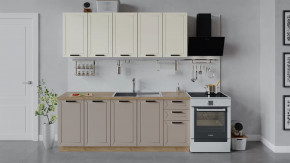 Кухонный гарнитур «Лорас» длиной 200 см Дуб крафт золотой/Холст брюле/Холст латте в Пыть-Яхе - pyt-yah.mebel-tymen.ru | фото