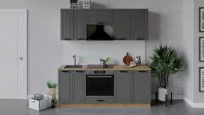 Кухонный гарнитур «Лорас» длиной 200 см со шкафом НБ Дуб крафт золотой/Холст вулкан в Пыть-Яхе - pyt-yah.mebel-tymen.ru | фото