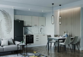 Кухонный гарнитур Шампань-2550 столешница 26 мм в Пыть-Яхе - pyt-yah.mebel-tymen.ru | фото