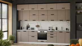 Кухонный гарнитур «Тиана» №5 Белый, Мокко супермат в Пыть-Яхе - pyt-yah.mebel-tymen.ru | фото