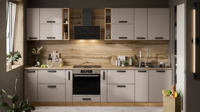 Кухонный гарнитур «Тиана» №6 Дуб Крафт золотой, Мокко супермат в Пыть-Яхе - pyt-yah.mebel-tymen.ru | фото