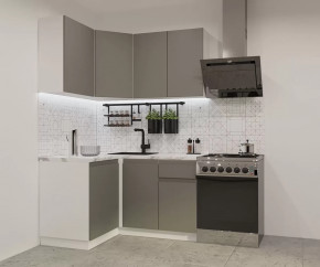 Кухонный угловой гарнитур арт.2, 1200x1400 мм, Лайн/Обсидиан в Пыть-Яхе - pyt-yah.mebel-tymen.ru | фото