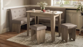 Кухонный уголок «Барселона» Дуб Сонома трюфель, Микровелюр Duna Stone в Пыть-Яхе - pyt-yah.mebel-tymen.ru | фото