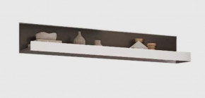 КВАДРО М-4 Полка навесная, серый графит/софт вайт в Пыть-Яхе - pyt-yah.mebel-tymen.ru | фото