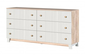 Ланзетти Комод 6 ящиков Дуб Торонто/Жемчуг в Пыть-Яхе - pyt-yah.mebel-tymen.ru | фото