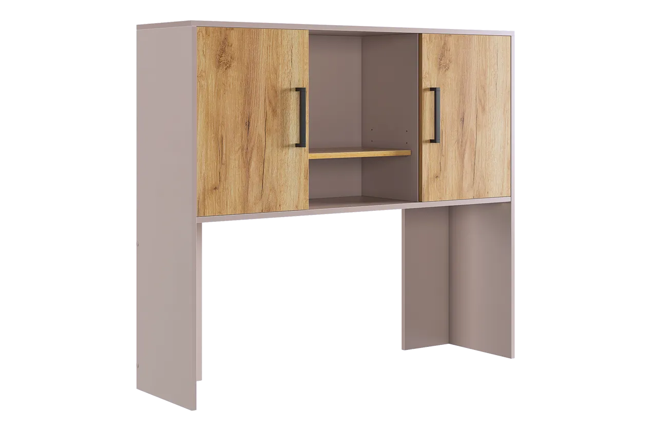 Надстройка стола компьютерного 1200 Лайт-2 кашемир/дуб крафт золотой в Пыть-Яхе - pyt-yah.mebel-tymen.ru | фото