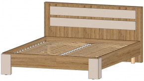 Ленора Кровать 1600 Дуб вотан/Кашемир в Пыть-Яхе - pyt-yah.mebel-tymen.ru | фото