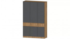 Ленора Шкаф 3х ств. Дуб вотан/Графит в Пыть-Яхе - pyt-yah.mebel-tymen.ru | фото