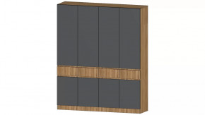 Ленора Шкаф 4х ств. Дуб вотан/Графит в Пыть-Яхе - pyt-yah.mebel-tymen.ru | фото