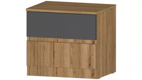 Ленора Тумба прикроватная Дуб вотан/Графит в Пыть-Яхе - pyt-yah.mebel-tymen.ru | фото