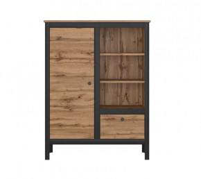 LOFT шкаф REG1D1S/90 (Дуб вотан/Черный) в Пыть-Яхе - pyt-yah.mebel-tymen.ru | фото