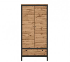 LOFT шкаф SZF2D1S (Дуб вотан/Черный) в Пыть-Яхе - pyt-yah.mebel-tymen.ru | фото