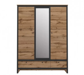 LOFT шкаф SZF3D2S (Дуб вотан/ Черный) в Пыть-Яхе - pyt-yah.mebel-tymen.ru | фото