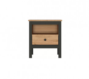 LOFT тумба прикроватная KOM1S (Дуб вотан/Черный) в Пыть-Яхе - pyt-yah.mebel-tymen.ru | фото