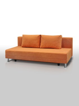 Диван Комфорт Лайт без подлокотников 2 подушки апельсин в Пыть-Яхе - pyt-yah.mebel-tymen.ru | фото