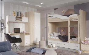 Модульная детская "Буратино" сонома/белый в Пыть-Яхе - pyt-yah.mebel-tymen.ru | фото