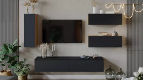 Модульная гостиная «Глосс» Яблоня Беллуно/Cтекло Графит матовый в Пыть-Яхе - pyt-yah.mebel-tymen.ru | фото